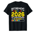 Retirement Class Of 2026 Countdown In Progress Teacher Gift T-Shirt, Size 2 XL