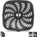 Air Fryer Replacement Parts Compitable with Gourmia GAF826 GAF838 GAF856 Air Fryer, Nonstick 9.8''*9.8'' Square Air Fryer Accessories Rack Tray Grill Pan Grill Plate Crisper Plate 8QT Air Fryer