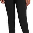 baleaf Winter Clothing Women Leggings Fleece Lined Tights Thermal Warm Thick Cold Weather Gear 1 Pockets (Large, Black)