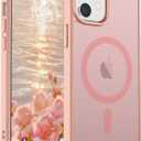SUPFINE Magnetic for iPhone 12 Case/ iPhone 12 Pro Case (Compatible with MagSafe) (Military Grade Drop Protection) Slim Translucent Matte Shockproof with Anti-Fingerprint Phone Case, Pink