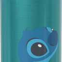 Zak Designs Disney Lilo and Stitch Water Bottle for Travel and At Home, 19 oz Vacuum Insulated Stainless Steel with Locking Spout Cover, Built-In Carrying Loop, Leak-Proof Design (Stitch)