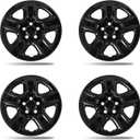 17 Inch Gloss Black Wheel Skins Compatible with 2006-2012 Toyota RAV4, Fits OEM 17" Stock Steel Wheels #42611-42200, #42611-0R020, Snap-On Rim Covers 4-Pack