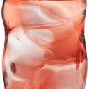 Libbey Lava Tumbler Drinking Glasses, All Purpose, Molten Groove Glasses Set of 8, Tactile, Tall Drinking Glasses for Water, Cocktails (Lave)