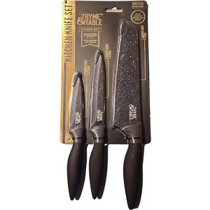 Thyme & Table Knife Set Non Stick Stainless Steel with Santoku Knife & Comfort Grip Handle