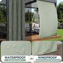 Outdoor Curtains for Patio Waterproof - 8 Panels Weatherproof Privacy Outside Curtains with Rod Pocket for Pergola, Gazebo, Porch, Cabana, Balcony, 54 x 84 Inch, Sage Green