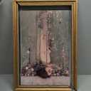 Vintage Gold Framed Ophelia Wall Art, Romantic Victorian Gothic Oil Painting Canvas Print, Dark Academia Wall Decor, Antique Woman Portrait Picture, Moody Floral Poster Artwork for Living Room Bedroom, 24"L x 16"W
