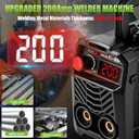 Hpoouo 200Amp 20PCS Rods Stick Welder, Super MINI Portable Welding Machine, IGBT Inverter Welder Machine 110V with Hot Start Arc Force Anti-Stick, for 1/16"-1/8" Rod ARC Welder, 2 Chip Hammers (Black)