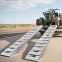 AUTOSAVER88 2pcs 6000lbs 72" x 15" Aluminum Trailer Ramps, Loading Ramps Car ATV Truck Auto Hauler Knife & Hook Ends