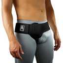 Everyday Medical Inguinal Hernia Support Belt for Men I Fits Left or Right Side I Post Surgery Men and Women's Hernia Support Truss for Inguinal, Groin Hernias I Adjustable Waist Strap I Black, S/M