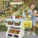 Little Tikes 3-in-1 Garden to Table Market Pretend Garden Food Growing and Cooking Toy Role Play Kitchen Playset for Multiple Kids and Toddlers