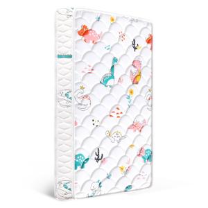 Premium 5" Crib Mattress and Toddler Mattress, Dual-Sided and Firm, Hypoallergenic Crib Mattress, Fits Standard Crib and Toddler Bed (52" x 27.6" x 5", Dinosaur Party)