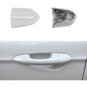 CZShiYue Car Front Left Exterior Door Handle Lock Cover fits for Ford Fusion 2013 2014 2015 2016 2017 2018 2019 2020 DS7Z 54218A15-DC Door Handle Lock Bezel Cover Cap Elegant White
