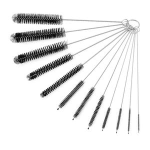 Straw Cleaner Brushes Sets, 12 Pieces 8.2 Inch Botthle Cleaning Brush and Nylon Tube Brush Brush Kit for Sippy Cup, Tumbler, Water Bottle, Drinking Straw (Black)