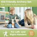 BOWRILLA Kids Bow and Arrow Set | Wooden Archery Toy for Boys & Girls Aged 3-7, Bow and Arrow for Kids | Includes 5 Arrows, 4 Targets, Cotton Quiver | Indoor & Outdoor Play