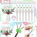 6 Pcs 14 Inch Christmas Tree Picks Velvet Christmas Ornaments Spheres Ball Pick Velvet Xmas Tree Branches Hanging Decoration Wreath Home Office Party Ornament(Pastel)