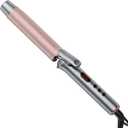 YEEGOR 1 1/4 Inch Curling Iron, Extra Long Ceramic Barrel Curling Iron for Long Hair Get Wavy Curls,Dual Voltage Hair Curler for Travel,Rose Gold