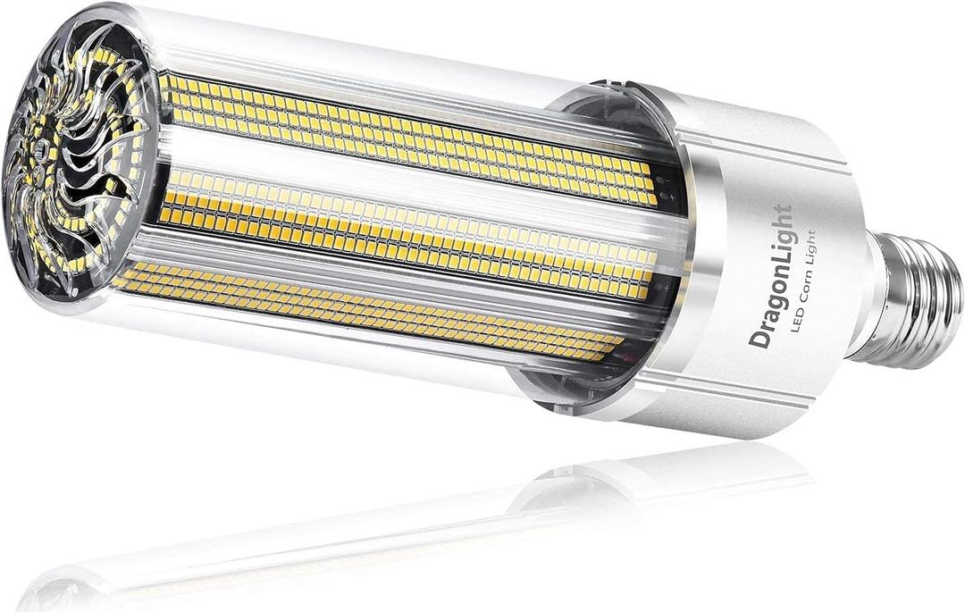 DragonLight 240W Commercial Grade Corn LED Light Bulb (1000 Watt Metal Halide/HID/HPS Replacement) E39 Large Mogul Base LED Lamp 3000K Warm White 32,400LM for High Bay Area Lighting