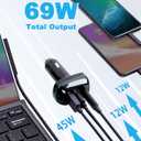 Surface Pro Surface Laptop Car Charger, USB C Car Charger Compatible with Surface Pro 7/6/5/4/3, Surface Laptop Go2/1, Surface Book/Go 3/2/1, Dual USB Port for iPad, Phone, Switch