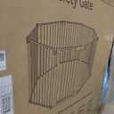 199" Extra Wide Baby Gate, Play Yard Child Safety Gate, Dog Gates with Auto-Close Door, Double Locking System for The House Doorways, Fireplace, Kitchen, 8-Panels, 30" Tall