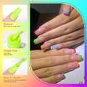 Born Pretty Gel Nail Polish Spring Summer Neon Fluorescent Orange Hot Pink Blue Yellow Green Purple Soak Off U V LED Gel Nail Polish Set Nails Art 7ml 6pcs