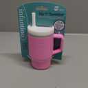 Infantino My 1st Tumbler, Silicone Sippy Cup with Straw & Handle, Spill-Resistant Baby Cup for On-the-Go, BPA-Free Transition Bottle, Cotton Candy (9 Ounces)