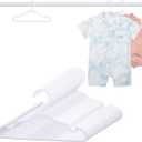 60 Pack White Baby Hangers 11.42 Inch - Kids Non-Slip Clothes Hangers for Infant & Child, Durable Plastic Children's Hangers for Closet, Pants, Coats, Skirts