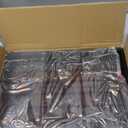 OPNICE Desk Organizers and Accessories, Dual Monitor Stand Riser with Drawer and 2 Pen Holders, Desk Shelf Wood Computer Racks for Office Workspace Organizers, Desktop Organization (Rustic Brown)