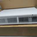 Model 112 Electric Kickspace heater,compact design,white fan-forced wall heater with built-in thermostat,covers 150 square feet, factory wired 240/208VAC