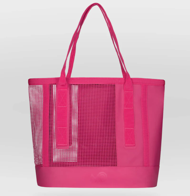 CASSI, Beach Tote Bag, Waterproof Bottom, Hot Pink 