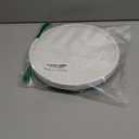 Round Decorative Tray Wood Bathroom Counter Organizer Farmhouse Kitchen Decor Wooden Riser for Soap Dish, Perfume, Candle, Sponge, 10" - White