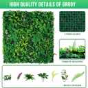 Grooy Artificial Boxwood Panels, Grass Wall Panels 20"x20"(16pcs), Privacy Hedge Fence Screen with UV Protection, Fake Greenery Backdrop for Indoor Wedding and Outdoor Garden Backyard