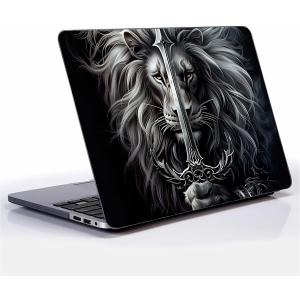 Computer Case for MacBook Air 15 Inch The Cool Lion Sword Colorful Pattern Black Release 2023 Model A2941 Hard Shell Case Compatible with MacBook Air 15 Inch