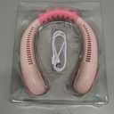 Kids Neck Fan, Portable Bladeless Fans for Kid 4-14Y Girls & Boys, 2600mAh USB Personal Mini Cooling Fan for Travel/Camping/Study, 4 Speeds, Lightweight, Compact, Perfect Summer Gifts for Kids (Pink)