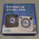 CD Player Bluetooth for Home, Desktop CD Player with Built-in HiFi Speakers, Remote Control, USB, LED Display, Timer, Repeat, EQ Sound, AUX/3.5mm Earphone Jack, Kids, GiftWhite