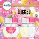 Febreze Plug In Air Freshener, "Wicked: For Good" Limited Edition Odor-Fighting Scented Oil Refill, Air Fresheners for Home and Bathroom and Kitchen, Long Lasting, Wicked Beautifical Blossom, 2 Count