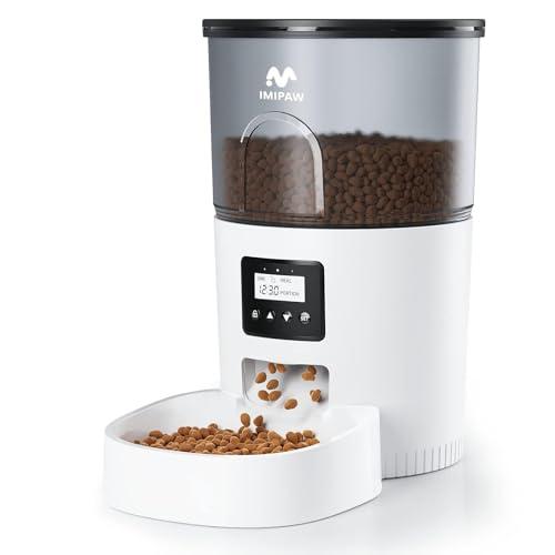 IMIPAW Automatic Cat Feeders, 3L Timed Cat Dry Food Dispenser, Dual Power Supply, Programmable Portion Size, Auto Pet Feeder for Cats and Small Dogs IMIPAW Automatic Cat Feeders, 3L Timed Cat Dry Food Dispenser, Dual Power Supply, Programmable Portion Size, Auto Pet Feeder for Cats and Small Dogs
