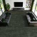 9x12 Washable Area Rug, Dark Green Solid Area Rugs for Living Room&Bedroom