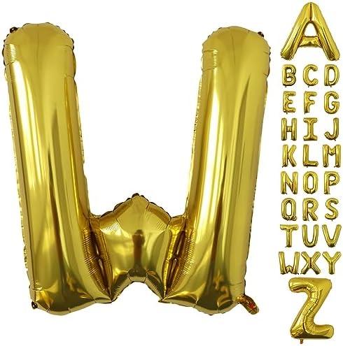 Pack of 5, 40" Inch Large Gold Letter Balloons, Jumbo Helium Mylar Foil Party Balloons for Birthday Party Decorations, Wedding Bachelorette Bridal Shower Decoration