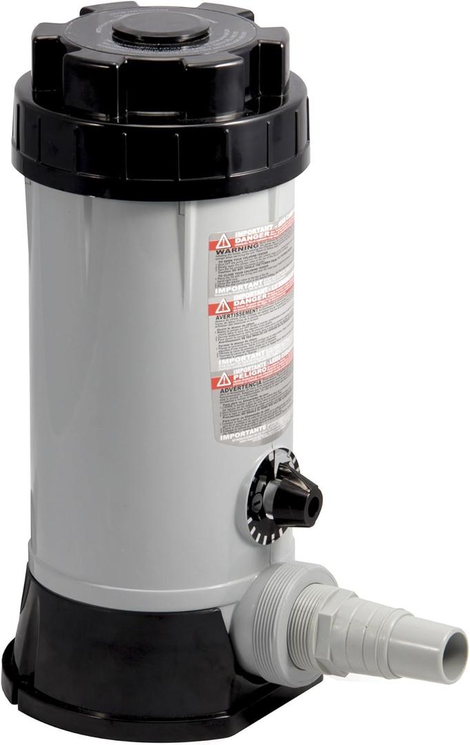 Blue Wave NA3424 In-line Automatic Chlorine Feeder for Above Ground Pools, 9-Pound,Gray,Black