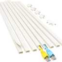 Yecaye Cord Hider, 113in Beige Cord Covers for Wires on Wall, One-Cord Cord Organizer, Easy Install Cable Management Kit, Cable Hider Home Office, W0.59in H0.4in, Beige (Small)