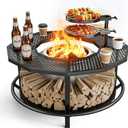 Fire Pit Surround Tabletop - 360° Fire Pit Guard for Solo Stove Bonfire & Ranger, Portable Protective Barrier for Wood Burning Fire Pits Up to ⌀21", UV-Resistant Outdoor Fabric (Firepit Not Included)