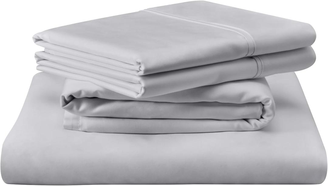 TEMPUR Luxe Egyptian Cotton Sheet Set Silver Mist - Queen