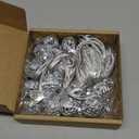 Sureio 30 Pcs Disco Ball Necklaces Bulk Mirror 70s Disco Party Necklaces 1.18 Inch Mini Silver 70s Jewelry Party Decorations for Halloween Festivals Stage Costume Accessories