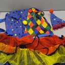 fun shack Clown Costume for Women, Colorful Clown Outfit, Fun Clown Attire for Parties and Events, Dress Up (Medium, Blue)