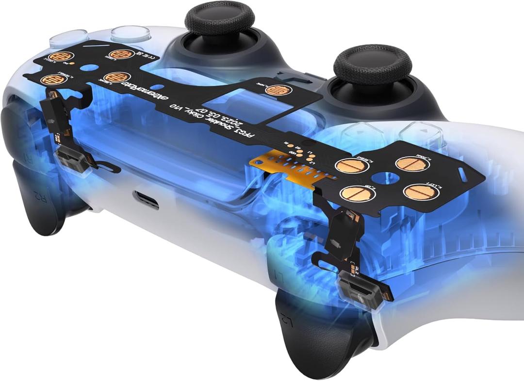 eXtremeRate Micro Switch - Strong Version Clicky Hair Trigger Kit for PS5 Controller BDM-030 Shoulder Buttons, Ergonomic Micro Switch Bumper Trigger Buttons Mouse Click for PS5 Controller BDM-030