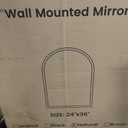 24"x36" Arch Wall Mirror for Wall, Wall Mounted Vanity Mirror for Bedroom, Wood Grain Finish Frame Mirror with Tempered Glass, Vintage Decorative for Bathroom, Entryway, Living Room, Natural