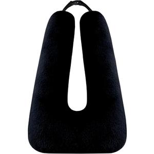 Kids Travel Pillow Car Pillow, Travel Pillow with Lining, Neck and Head Support Cushion for Kids and Adults, Perfect for Long Distance Travel, Airplanes, and Road Trips (Black)