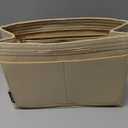 OPPOSHE Purse Organizer Insert for Longchamp Le Pliage, Premium Felt Long Champ Bag Handbag Women, Tote Organizer Insert with 9 Compartments (Medium, Beige)