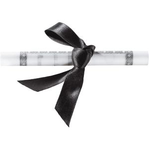 DecoPac Graduation Diploma With Black Ribbon Cake Topper, Cake Decoration, Food Safe Plastic, Pack of 24