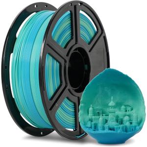 FLASHFORGE PLA Filament 1.75mm +/- 0.02mm Blue to Yellow Gradient, Smooth Color-Changing 3D Printer Filament 1kg (2.2lbs) Spool, 3D Printing Filament Easy to Use and Fits for Most FDM 3D Printers (Blue Yellow Gradient)